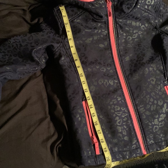 Navy Blue leopard print fall jacket girls med - Picture 15 of 16